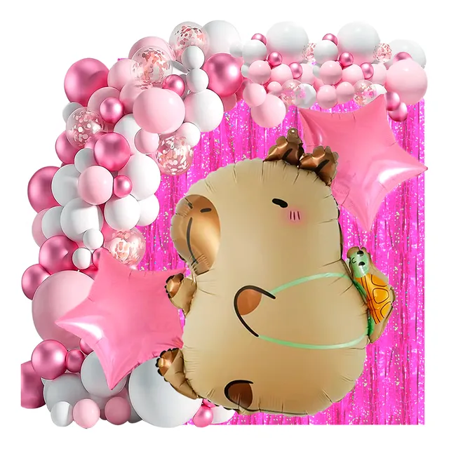 50 Art Capibara Rosa Carpincho Globo Animal Bosque Deco785