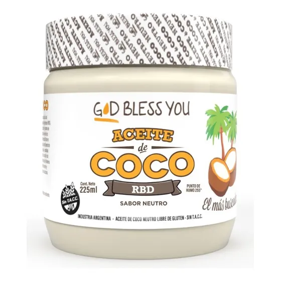 Aceite De Coco Neutro God Bless You 225ml