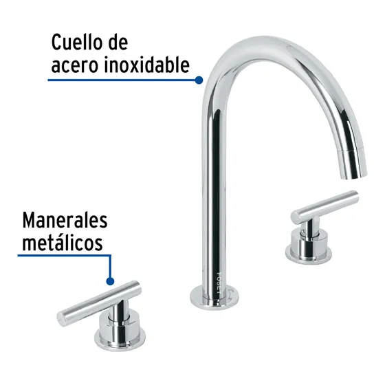 Mezcladora P/lavabo,taladros Separados,palanca,cromo,tubig