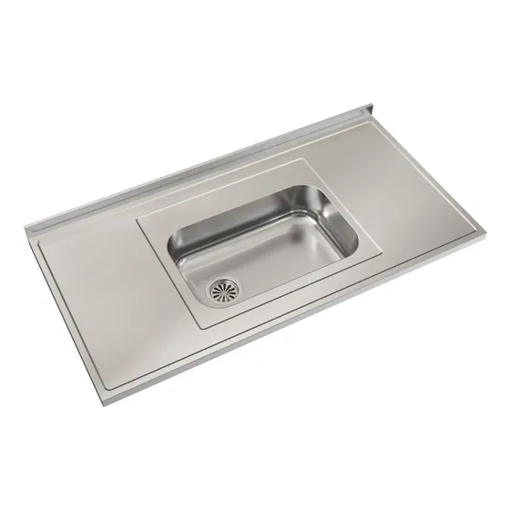 Mesada Acero Inoxidable Jhonson Bacha Zz52 Centro 120x61 Cm
