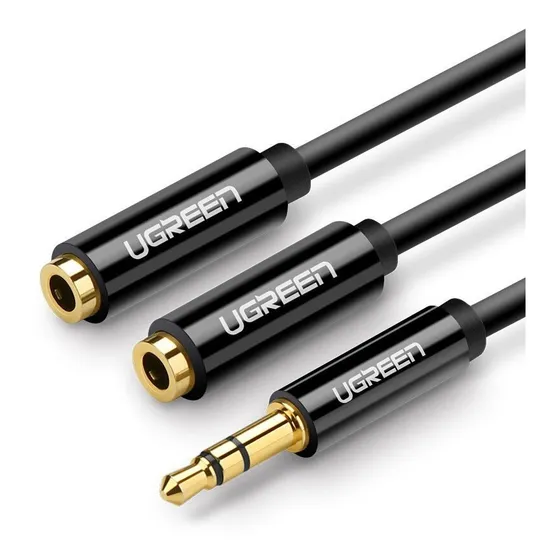 Cable Tpe Ugreen 20816 Adaptador/divisor De Audio De 3.5 Mm Macho A 2x 3.5mm Hembra 25cm De Longitud