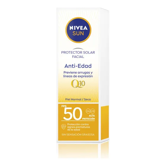 Protector Solar Facial Nivea Sun Anti Edad Q10 Fps50+ 50 Ml