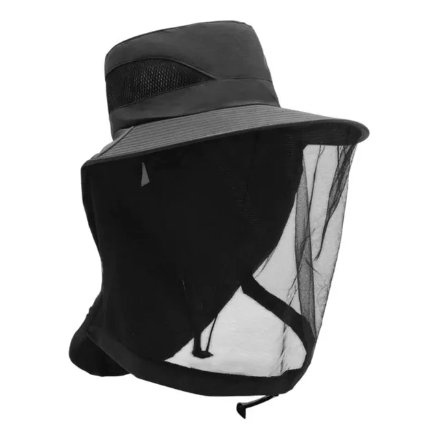 . Chapéu De Apicultor Com Protetor Facial De Malha Preto