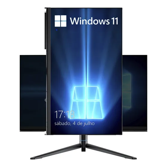 Computador All In One I3 Ddr4 Ram 8g Ssd 512g Windows 11 Cor Prata E Preto 127/220v
