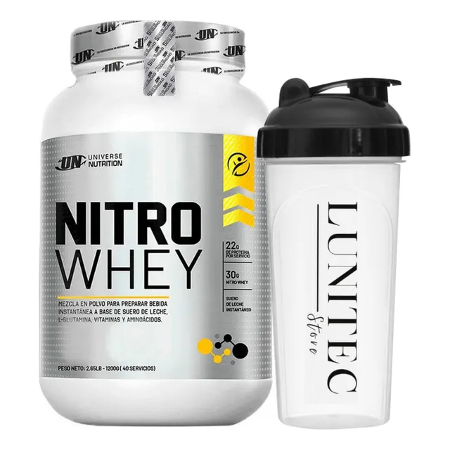 Proteína Universe Nutrition Nitro Whey 1.2kg Choco +shaker