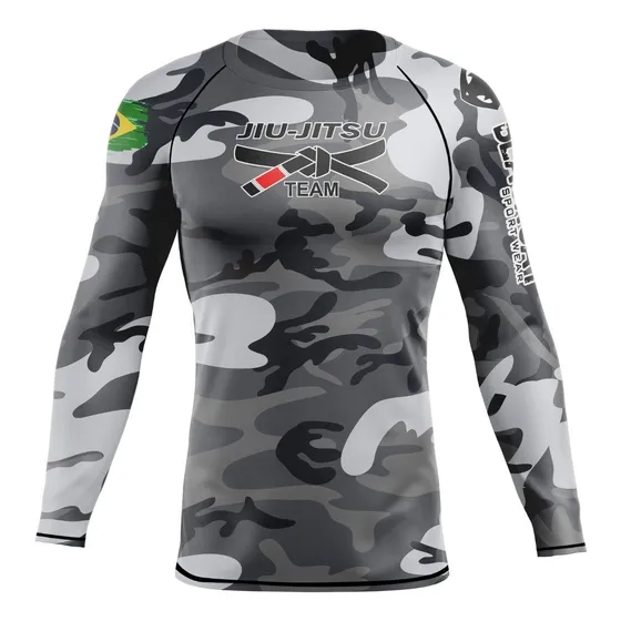 Camisa Segunda Pele Rash Guard Jiu-jitsu Proteção Térmica