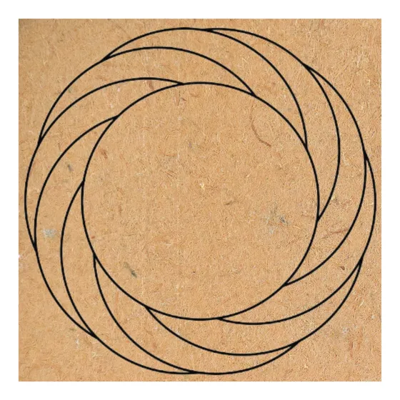 Grafico Radiônico Mdf 20x20cm 3mm  Gravado Em Alta Qualidade