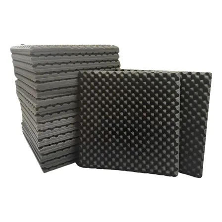 Kit 80 Espumas Acústica Caixa De Ovo 50x50x3 Antichamas 20m2 Cinza-escuro