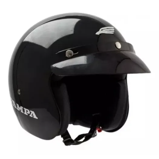 Casco Abierto Halcon Pampa Negro Talle S
