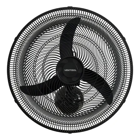 Ventilador Oscilante De Parede Ventisol New 3 Pás 50cm 1300rpm Preto