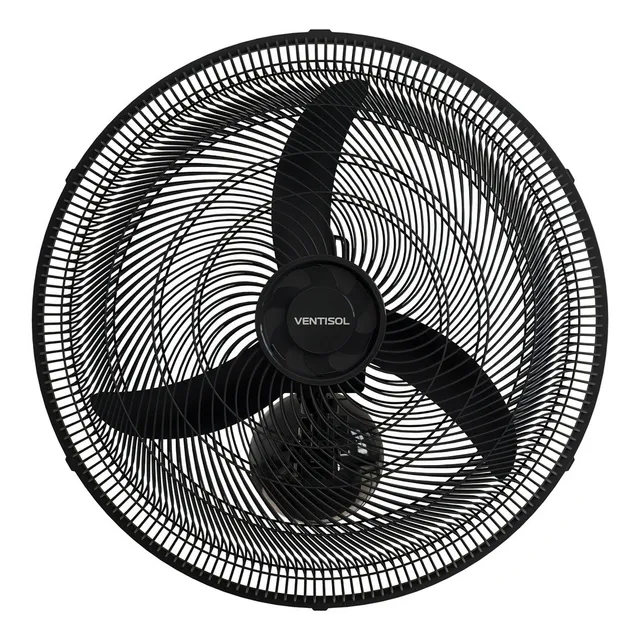 Ventilador Oscilante De Parede Ventisol New 3 Pás 50cm 1300rpm Preto
