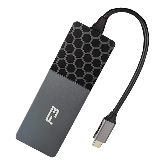 Cabo Hub Adaptador Tipo-c 7 Em 1 Para Hdmi 4k Usb 3.0