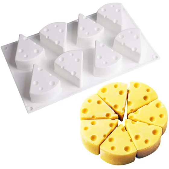Forma Queso 3d Molde De Silicona Para Hornear Pastel Mousse