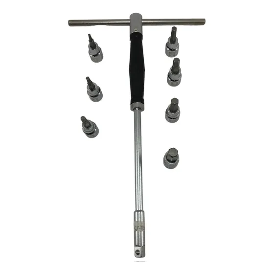 Juego De Copas Punta Bristol 7 Pcs Cuadrante 3/8 + T De 3/8