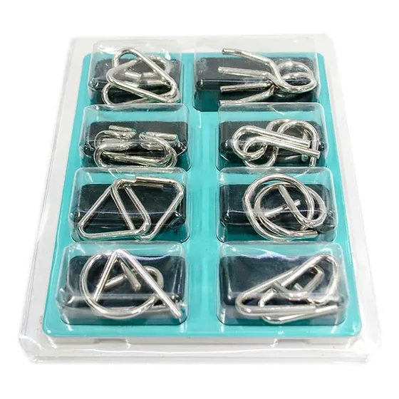 Puzzle De Alambres Estilo B - Turquesa Metal Puzzle