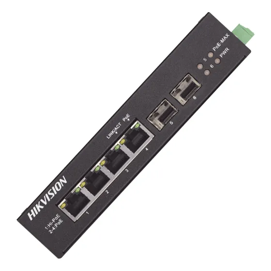 Switch Hikvision Industrial No Administrable Gigabit 6ptos