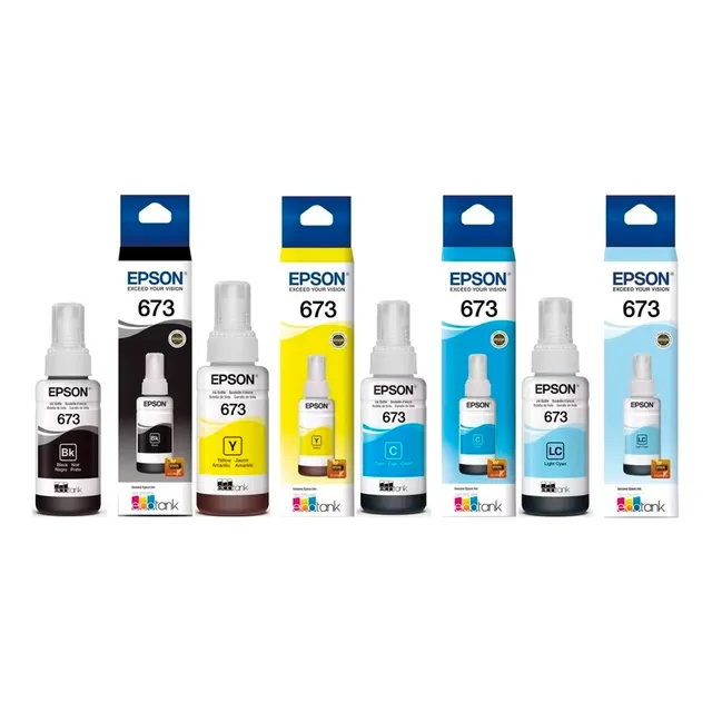Epson T673120,amarillo T673420,cian T673420, C Claro T673520