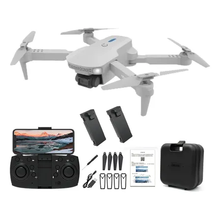 Drone Pro Full Hd Dobrável Wi-fi Câmera Completo 2 Baterias Cinza Camera Hd 2 Baterias