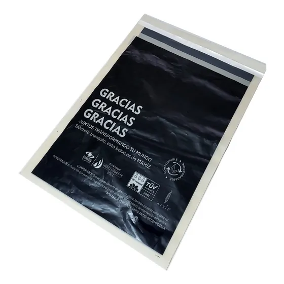 Bolsas Mensajería Black De Maíz Ecológicas (30x40cm) 50 Uds