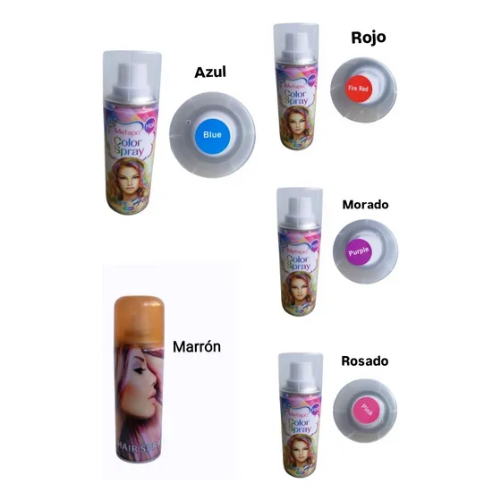 Spray Pintura Temporal Para El Cabello 