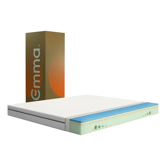 Colchón Matrimonial Emma Comfort Memory Foam Anti Movimiento Color Blanco