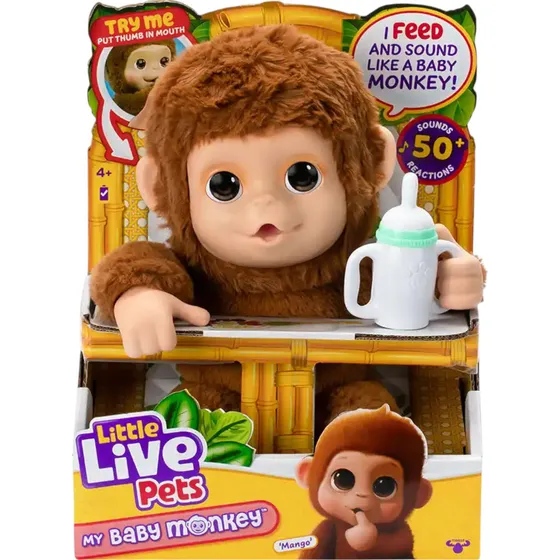 Little Live Pets Baby Monkey Mascota Interactiva