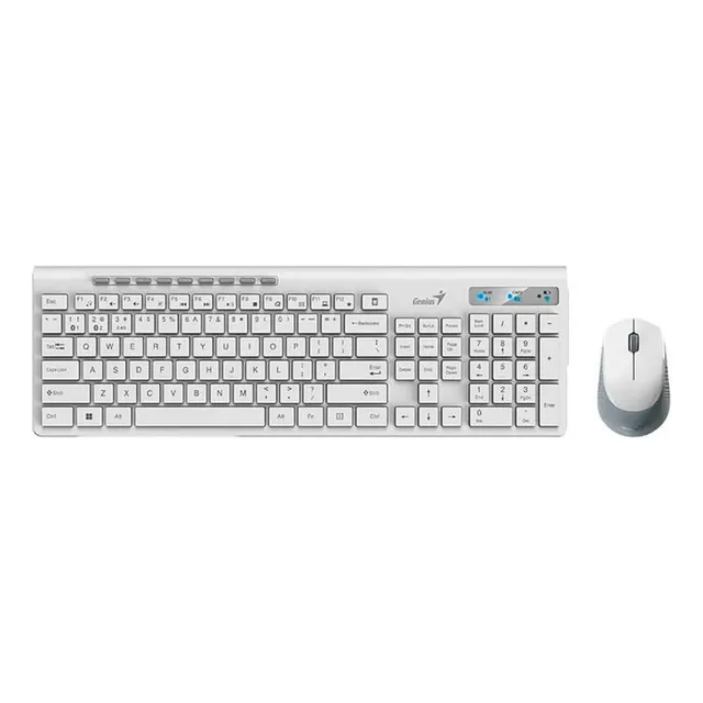 Teclado Genius+mouse Slimstar 8230 Wireless Bt White Teclado Blanco