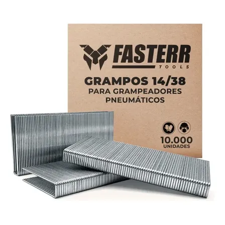 Grampos Para Grampeador Pneumático 14 38 Fasterr Cx 10.000un