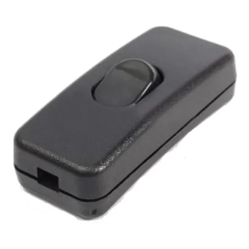 Kit 2 Interruptor Meio Fio Abajur Tipo Pera Preto (on / Off)