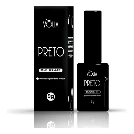 Esmalte Em Gel Volia 9 Gramas Cor Preto
