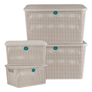 Kit 4cajas Organizadoras De Plástico Biodegradable Terragave Kit 4cajas Organizadoras De Plástico Biodegradable Terragave