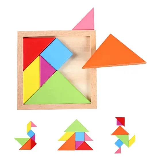 Juego Didáctico Tangram Tetris Fantástico Autismo Tdh+