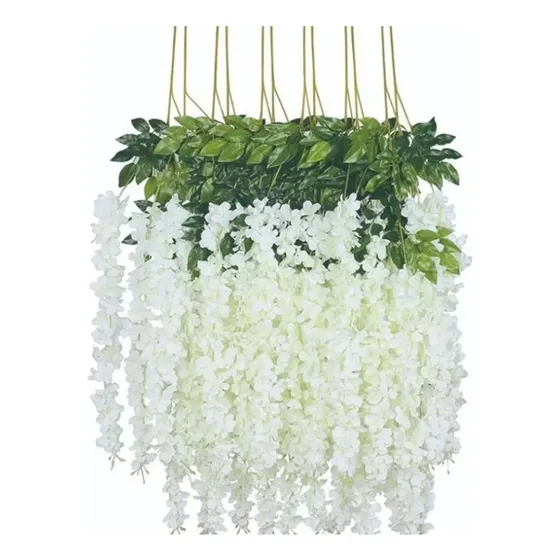 Set 6 Unidades Flor Colgante Artificial Wisteria Jardín 