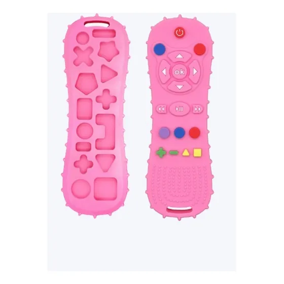 Mordedor Bebé Silicona- Control Remoto Juguete Sensorial Color Rosado