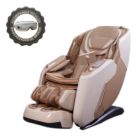 Poltrona 3d Massagem Stark Óculos Pu Bege Bege