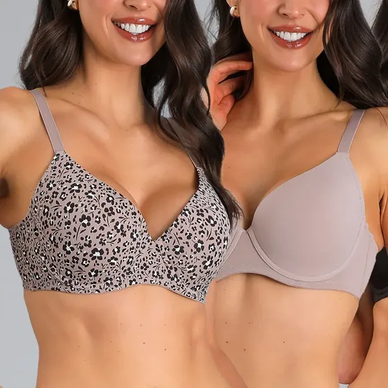 Pack 3x Sosten Perfect Cover Micro Flores Mujer 25641-172