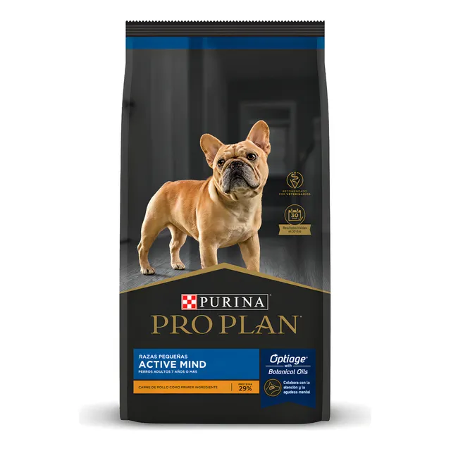 Alimento Pro Plan OptiAge Active Mind Razas Pequeñas para perro senior de raza pequeña sabor pollo y arroz de 7.5 kg