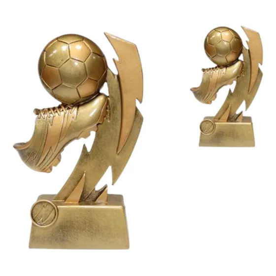 Elegante Adorno Trofeo Fútbol Dorado Gran Promoción