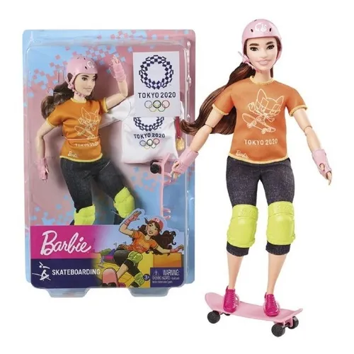 Barbie Muñeca Modelo Olimpiadas Skateboard GJL78 Mattel
