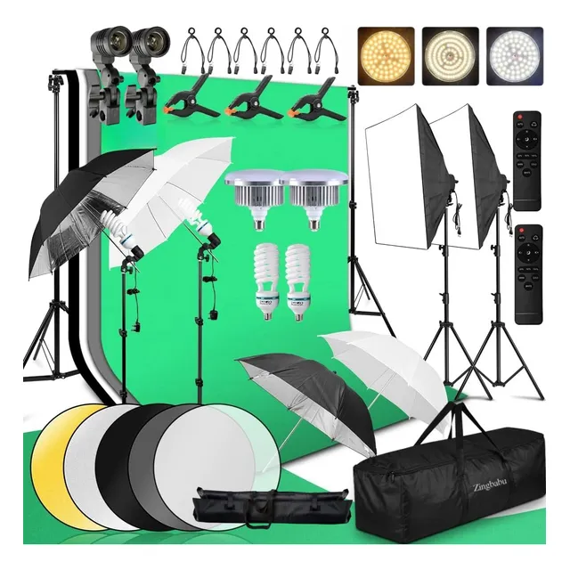 Set Estudio Fotográfico Kit Iluminacion Profesional Softbox