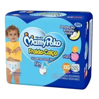 Pacote Fralda Calça Mamy Poko Super Proteção Xxg Com 22 Unidades Pacote Fralda Calça Mamy Poko Super Proteção Xxg Com 22 Unidades