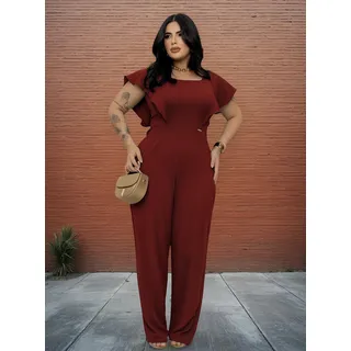 MacacĂŁo Longo Feminino Plus Size Sofisticado Festas Premium MacacĂŁo Longo Feminino Plus Size Sofisticado Festas Premium