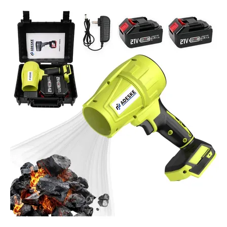 Soplador De Aire Inalambrica Hojas Electrica Para Jardineria Adeske Bfj-1000 Verde Oscuro