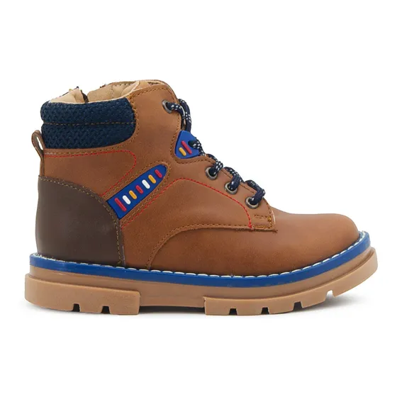 Botín Para Niño Moda Karsten Color Chocolate 18-21.5