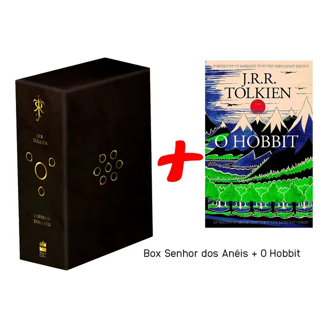 Kit Box 3 Livros O Senhor Dos Anéis + O Hobbit + Poster