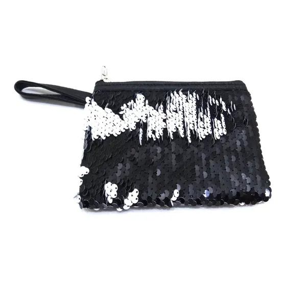 Tarjetero Monedero M Y D Dama Bolsos Lentejuelas Reversibles