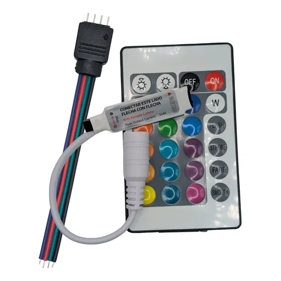 Control Remoto Rgb Y Controlador 5v-12v Tira Luz Led Modulo