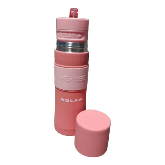 Termo Rolan Mate Listo Autocebante 750ml Acero Inoxidable Color Coral