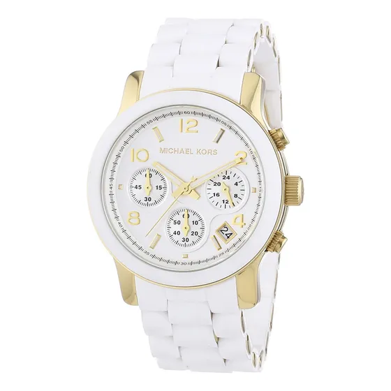 Michael Kors Runway  Reloj Blanco Para Mujer Mk5145