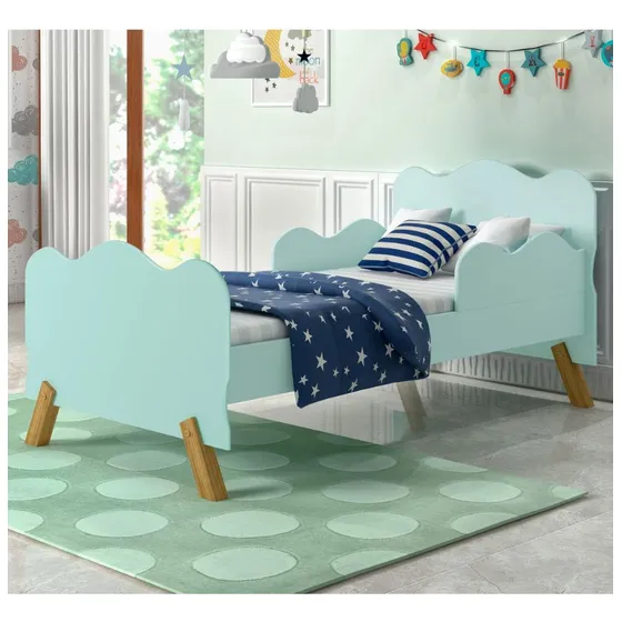 Mini Cama Angel Menta Com Colchão